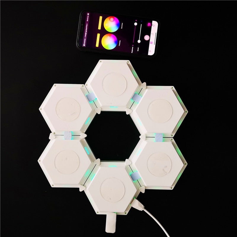 Luminária Hexagonal LED de Parede RGB